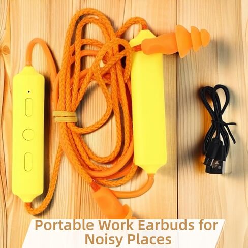 Earphone Ear Plugs for Work with Noise Suppression, Bluetooth Hearing Protection Earbuds IPX5 Waterproof for Construction Sites, Noisy Places - Rechargeable Safety Earplugs, Hidden in Ear Design in Kuwait
