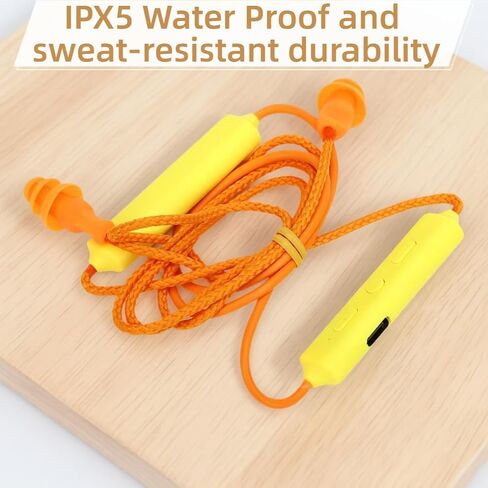 Earphone Ear Plugs for Work with Noise Suppression, Bluetooth Hearing Protection Earbuds IPX5 Waterproof for Construction Sites, Noisy Places - Rechargeable Safety Earplugs, Hidden in Ear Design in Kuwait