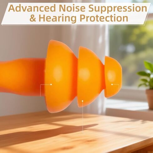 Earphone Ear Plugs for Work with Noise Suppression, Bluetooth Hearing Protection Earbuds IPX5 Waterproof for Construction Sites, Noisy Places - Rechargeable Safety Earplugs, Hidden in Ear Design in Kuwait