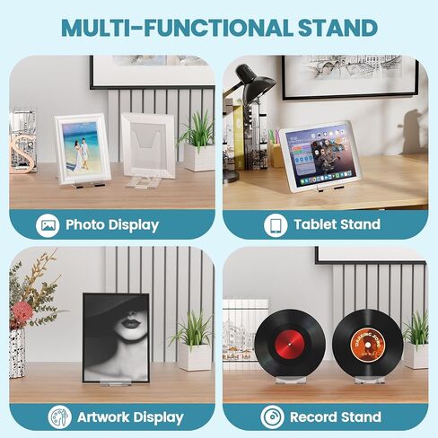 18 Pack Acrylic Book Stand, Adjustable Book Display Holder Easel Collector Stand for or Phone Magazine Picture Comic Album CD Postcard Artworks in Saudi Arabia