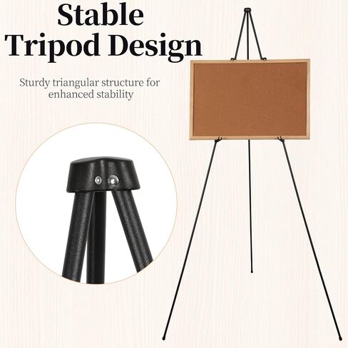 2 Pack Easel Stand for Sign, 66" Easel Stand for Painting & Display Black Aluminum Metal Tripod with Carry Bag, Portable Travel Easel for Adults Artists Wedding Sign in Saudi Arabia