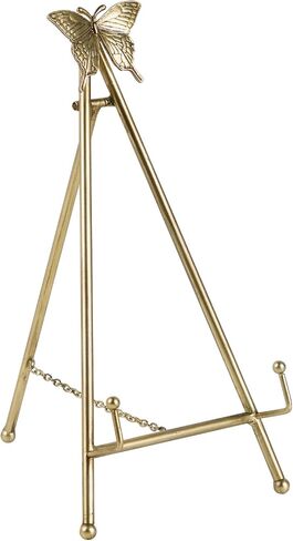 Vintage Butterfly Easel Stand, Metal Book Stand, Plate Holder Display Stand, Picture Frame Stand Home Decor, Antique Gold in Saudi Arabia