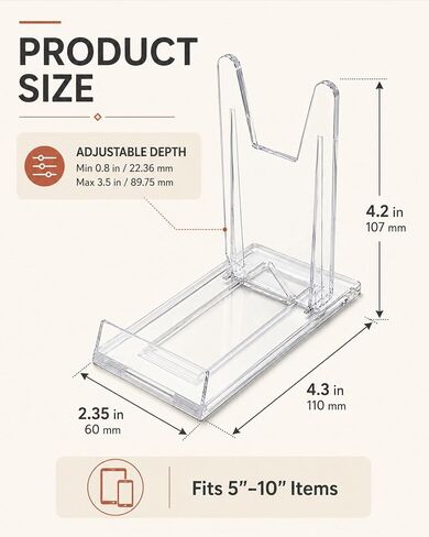 12 Pack Book Display Stand - Clear Adjustable Acrylic Holder, Easel Stands for Comic Books, Albums, CDs, Magazines, Photos, Home Office Shelf Decor in Saudi Arabia