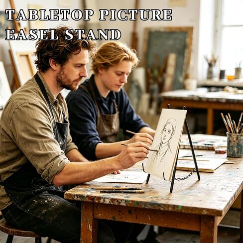 2 Pack Metal Easel Stand for Sign, Heavy Duty Easel Display Stand Easel Table Top Easel for Display, Artwork, Wedding Signs, Pictures, Black (15.4 x 8.5 Inch) in Saudi Arabia