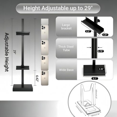 29" Adjustable Tabletop Easel Stand for Picture Frames, Metal Picture Frame Stand for Artwork Displays, Photos, Certificates & Signs up to 29 Inches (Black) in Saudi Arabia