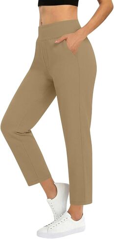OPHPY Travel Dress Pants Women Stretch Pull on 7/8 Ankle Golf Trousers High Waisted Work Business Casual Slacks with Pockets in Saudi Arabia