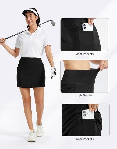 Golf Skirts for Women with 4 Pockets High Waisted Tummy Control Tennis Skorts with Shorts Athletic Pickleball Casual in Kuwait
