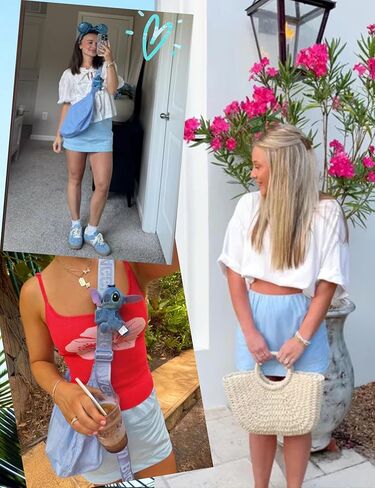 Gozoloma Womens Cotton Linen Skorts Casual Cute A-Line Mini Skirts with Ruffle Inner Waistband(Blue-S) in Saudi Arabia