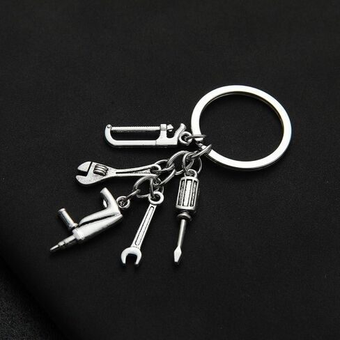 PHAETON 20PCS أبي الجد الأدوات سلاسل المفاتيح مع مفك البراغي المنشار قلادة منشئ التقدير المفاتيح للأب الجد الرجال المفاتيح عيد الأب هدايا عيد ميلاد ميكانيكي العمال الهدايا in Kuwait