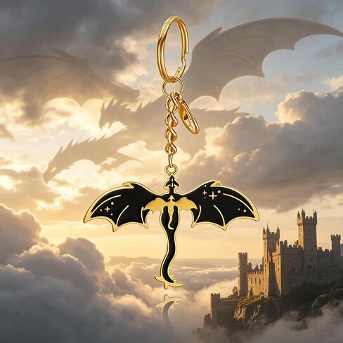 Flvkev 4th Merch Keychain Merchandise Dragon Wing Key Chain Book Lovers Gifts Accessories in Saudi Arabia