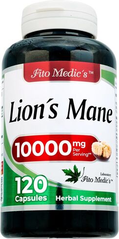 معمل فيتو ميديك | كبسولات مكملة لـ Lions Mane | 120 كبسولة | ملحق الفطر in Kuwait