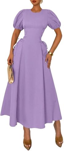 Elegant Women High Waist Round Neck Short Sleeve Slimming Fit in Kuwait