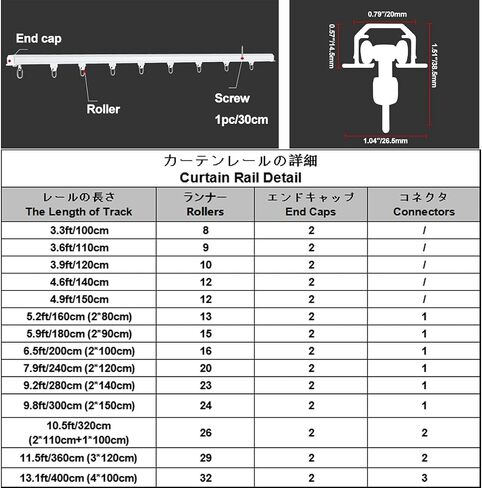 Curtain Tracks and Fittings, Ceilingain Rail Aluminum Invisibleain Track Room Divider Embeddedain Rod for Livingroom,Bedroom/a/4.9Ft/150Cm(A,6.5Ft/200Cm) in Kuwait