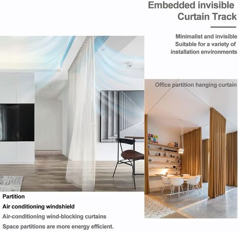 Curtain Tracks and Fittings, Ceilingain Rail Aluminum Invisibleain Track Room Divider Embeddedain Rod for Livingroom,Bedroom/a/4.9Ft/150Cm(A,11.5Ft/360Cm) in Kuwait