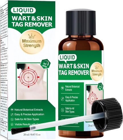 Wart Remover with 15% Salicylic Acid, Maximum Strength Skin Tag Remover for Common and Plantar Warts, Corns & Calluses, Fast-Acting Skin Tag Removal for Men and Women in Kuwait