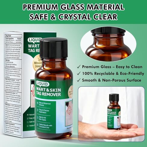 Wart Remover with 15% Salicylic Acid, Maximum Strength Skin Tag Remover for Common and Plantar Warts, Corns & Calluses, Fast-Acting Skin Tag Removal for Men and Women in Kuwait