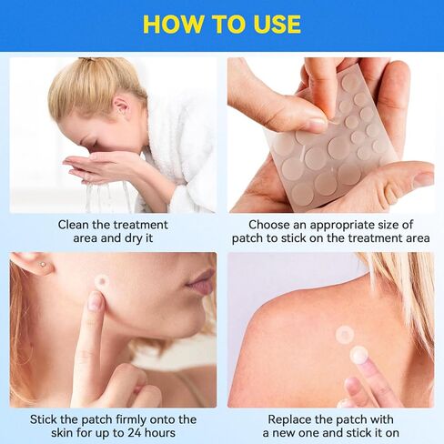 SAKIMA Wart Remover Patches, Fast & Easy Operate Hydrocolloid Waterproof Invisible Sticker, Suitable for All Skin, Friendly to New-User, 144Pcs in Kuwait