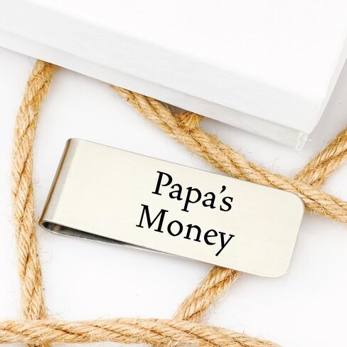 Pacific Grove Money Clip Personalized Gift For Him Gift Papa's Money Gift Money Clip For Dad Husband Grandpa Birthday Christmas Fathers Day Uncle Gift Grandpa NAME-MONEY in Kuwait