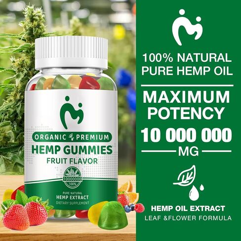 (1 Packs) Hemp Gummies for Pain, Sleep, Anxiety - High Potency Pure Organic Hеmp Oil Extract Supplement - 100% Natural Hemp Gummy - Vegan Non-GMO in Saudi Arabia