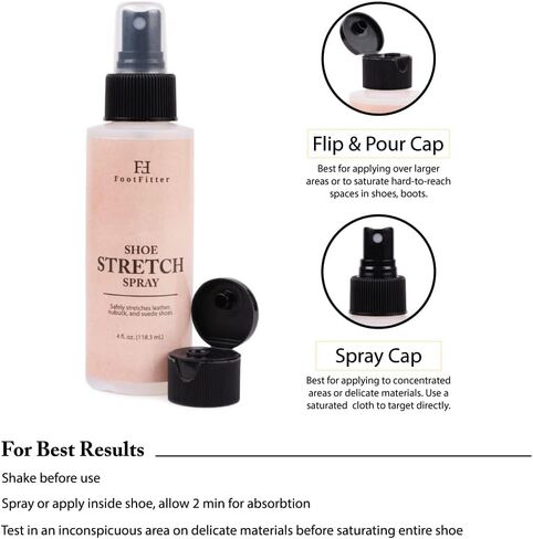 FootFitter Premium 2-Way Shoe Stretcher Set with 4 oz. Shoe Stretch Spray (Women’s Small 3.5-6.5) in Kuwait