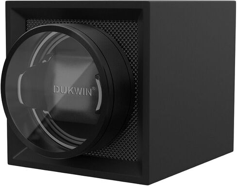 DUKWIN Single Watch Winder with Dual Power Supply, Supper Quiet Motor and Adjustable Watch Pillow, Small Watch Winder for Travel in Saudi Arabia