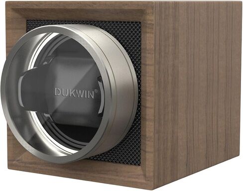DUKWIN Single Watch Winder with Dual Power Supply, Supper Quiet Motor and Adjustable Watch Pillow, Small Watch Winder for Travel in Saudi Arabia