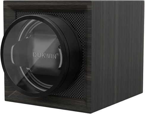 DUKWIN Single Watch Winder with Dual Power Supply, Supper Quiet Motor and Adjustable Watch Pillow, Small Watch Winder for Travel in Saudi Arabia