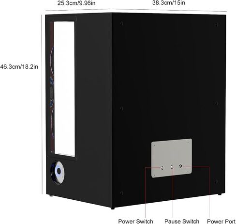 DUKWIN Fingerprint Lock Watch Winder for 6 Automatic Watches, Red Automatic Watch Winder with 6 Holders, LCD Display, Adjustable Watches Pillow and RGB LED Light for Gentles and Ladies, 8 TPD in Saudi Arabia
