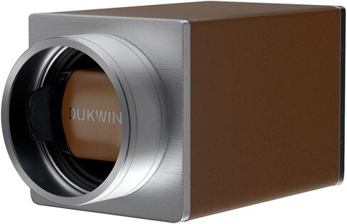 DUKWIN Single Vegan Leather Watch Winder with 5TPD, Dual Power Supply, Supper Quiet Motor and Adjustable Watch Pillow, Small Watch Winder for Travel in Saudi Arabia