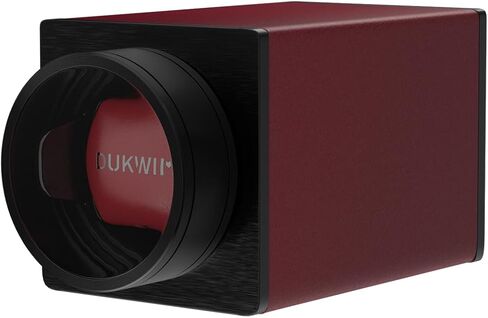 DUKWIN Single Vegan Leather Watch Winder with 5TPD, Dual Power Supply, Supper Quiet Motor and Adjustable Watch Pillow, Small Watch Winder for Travel in Saudi Arabia