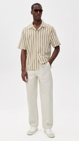 بنطال Madewell الرجالي من Garment Dye Slub Sateen Baker in Kuwait