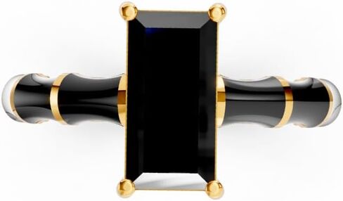 Italian Enamel Unique Handmade Genuine Real Natural Black Onyx 925 Sterling Silver Promise Engagement Handmade Ring for Women in Kuwait