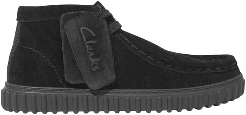 حذاء Clarks Kids Torhill Hi، جلد سويدي أسود، مقاس أمريكي 5 للأطفال الكبار in Kuwait