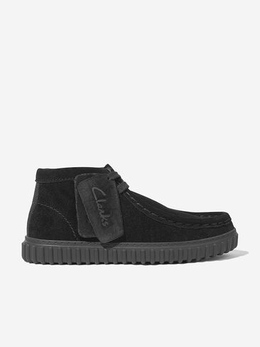 حذاء Clarks Kids Torhill Hi، جلد سويدي أسود، مقاس أمريكي 5 للأطفال الكبار in Kuwait