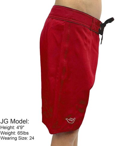 Boys Junior Guard Shaka Boardshorts Red-24 in Saudi Arabia