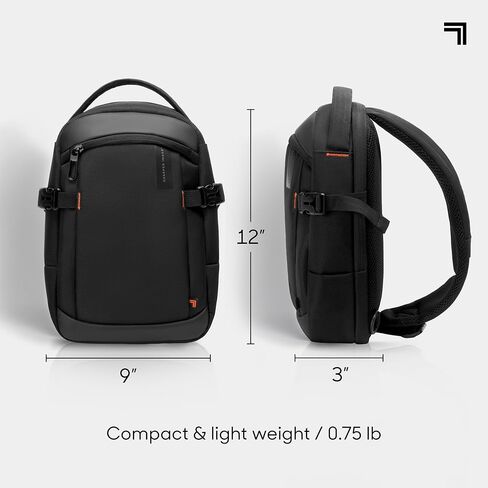 Sharper Image Crossbody Sling Bag for Men and Women, Water Resistant Cross Body Backpack, Chest Bag w/Adjustable Shoulder Strap, Casual Daypack for Outdoor Travel Hiking, Black (Venture Collection) in Kuwait