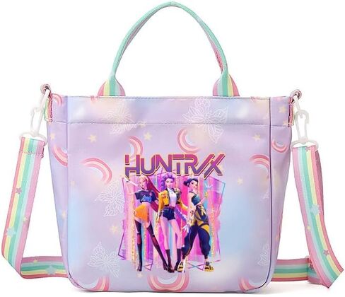For Demon Hunters crossbody bag, For Korean idol,also a shoulder bag, features a cartoon pattern design. (Purple) in Saudi Arabia