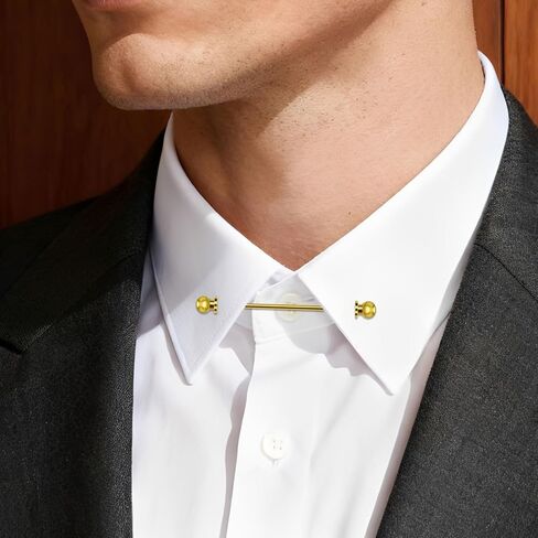 5 Pack Collar Pins for Men Dress Shirts, Clasp Lapel Stick Brooch Collar Bars for Wedding, Business Gift in Kuwait