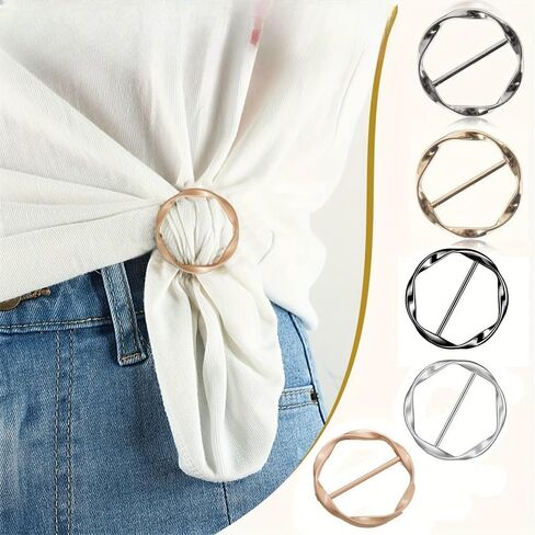 5-Piece Versatile Metal Clips and T-Shirt Set - Easy Assembly Accessories and Pillar Cinch Accessories for Sewing and Needlework in Kuwait
