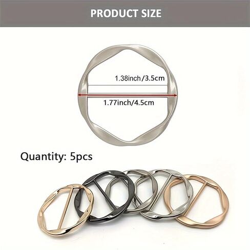 5-Piece Versatile Metal Clips and T-Shirt Set - Easy Assembly Accessories and Pillar Cinch Accessories for Sewing and Needlework in Kuwait