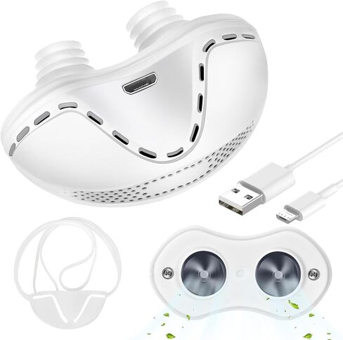 Micro Anti Snoring Devices, Electric Snoring Solution, Adjustable Wind Speed Anti Snore Device Aids for Men & Women Travel,White in Saudi Arabia
