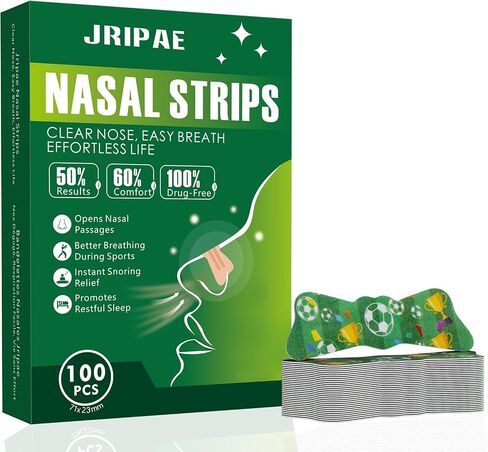 100ct Extra Strong Nasal Strips for Snoring - Instant Nasal Congestion Relief for Better Sleep & Exercise, Nose Strips for Breathing Drug-Free, Skin-Friendly & Strong Hold - Tan, Large | Nose Strips Instant Physical Relief Nasal Congestion, Snoring, Drug- in Saudi Arabia
