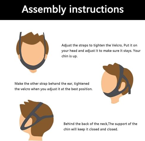 Snoring Chin Strap - Anti Snore Chin Strap for Men/Women, Adjustable Snoring Chin Strap for Cpap Users - TF06 in Saudi Arabia