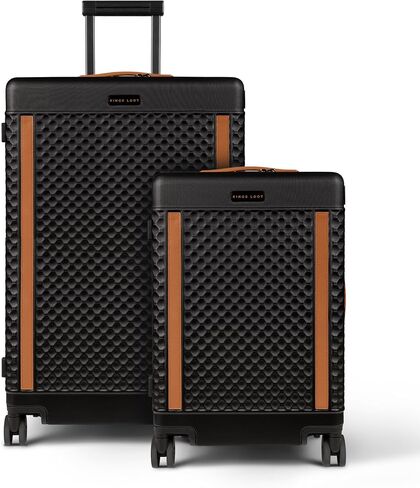 Kings Loot 2-Piece Hardshell Luggage Set | Carry-On Plus & Checked Suitcase | Aerospace Grade Polycarbonate | 360° Silent Spinner Wheels with Steel Bearings | TSA Lock, YKK Zippers (Midnight Ember) in Saudi Arabia