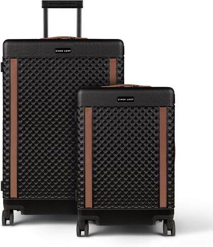 Kings Loot 2-Piece Hardshell Luggage Set | Carry-On Plus & Checked Suitcase | Aerospace Grade Polycarbonate | 360° Silent Spinner Wheels with Steel Bearings | TSA Lock, YKK Zippers (Midnight Ember) in Saudi Arabia