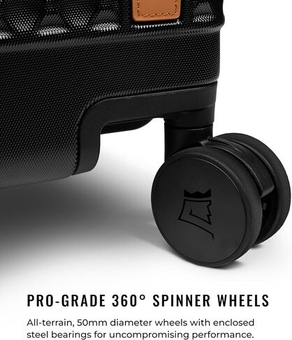 Kings Loot 2-Piece Hardshell Luggage Set | Carry-On Plus & Checked Suitcase | Aerospace Grade Polycarbonate | 360° Silent Spinner Wheels with Steel Bearings | TSA Lock, YKK Zippers (Midnight Ember) in Saudi Arabia