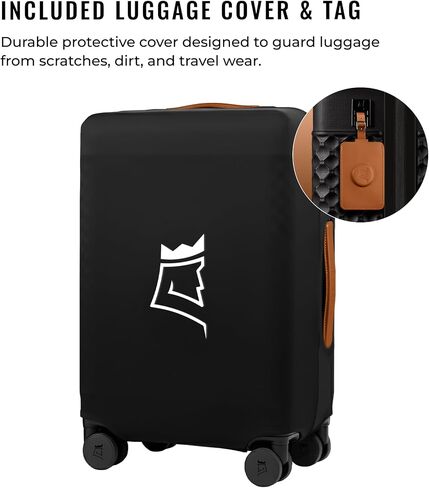 Kings Loot 2-Piece Hardshell Luggage Set | Carry-On Plus & Checked Suitcase | Aerospace Grade Polycarbonate | 360° Silent Spinner Wheels with Steel Bearings | TSA Lock, YKK Zippers (Midnight Ember) in Saudi Arabia