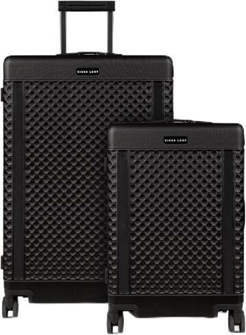 Kings Loot 2-Piece Hardshell Luggage Set | Carry-On Plus & Checked Suitcase | Aerospace Grade Polycarbonate | 360° Silent Spinner Wheels with Steel Bearings | TSA Lock, YKK Zippers (Midnight Ember) in Saudi Arabia