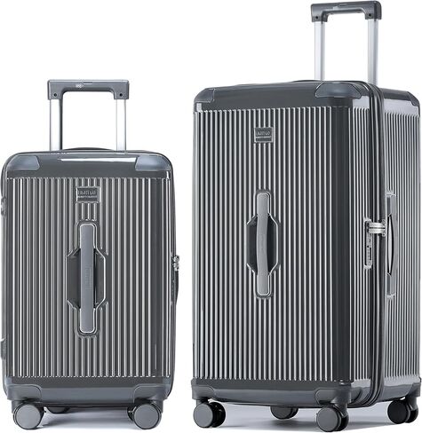 LIGHTGO 2 Piece Set Ultra-Lightweight PC+ABS Suitcase with TSA Lock & Quiet 360°Wheels, 20/26/30 Inch Expandable Luggage, Smart Organizer with Magical Divider & Waterproof Zone(Brilliant Red) in Saudi Arabia