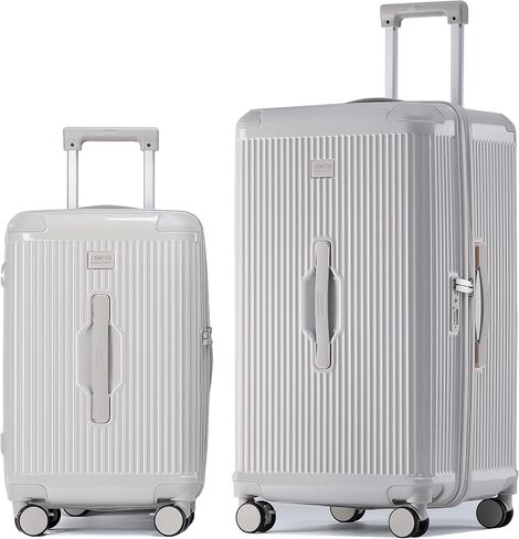 LIGHTGO 2 Piece Set Ultra-Lightweight PC+ABS Suitcase with TSA Lock & Quiet 360°Wheels, 20/26/30 Inch Expandable Luggage, Smart Organizer with Magical Divider & Waterproof Zone(Brilliant Red) in Saudi Arabia